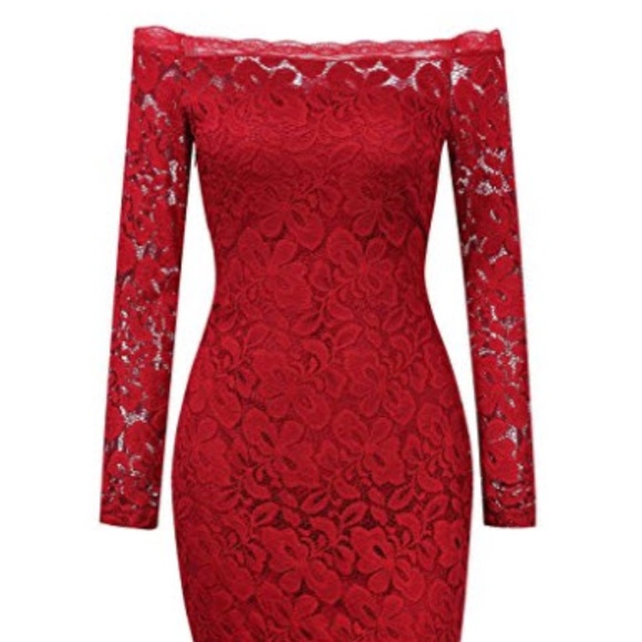 Dresses & Skirts - Sexy Red Lace Dress
